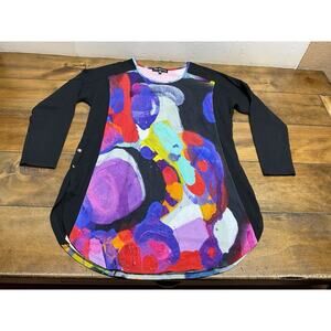 Claire Desjardins Womens Size Medium Artsy Art To Wear Tunic Dress Abstract